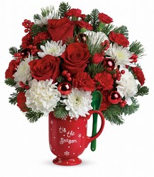 Merry Mug Bouquet from Designs by Dennis, florist in Kingfisher, OK